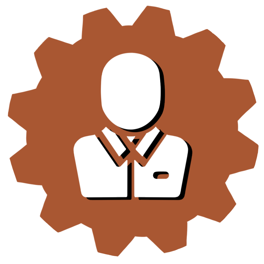 Corporate handshake icon in an orange circle